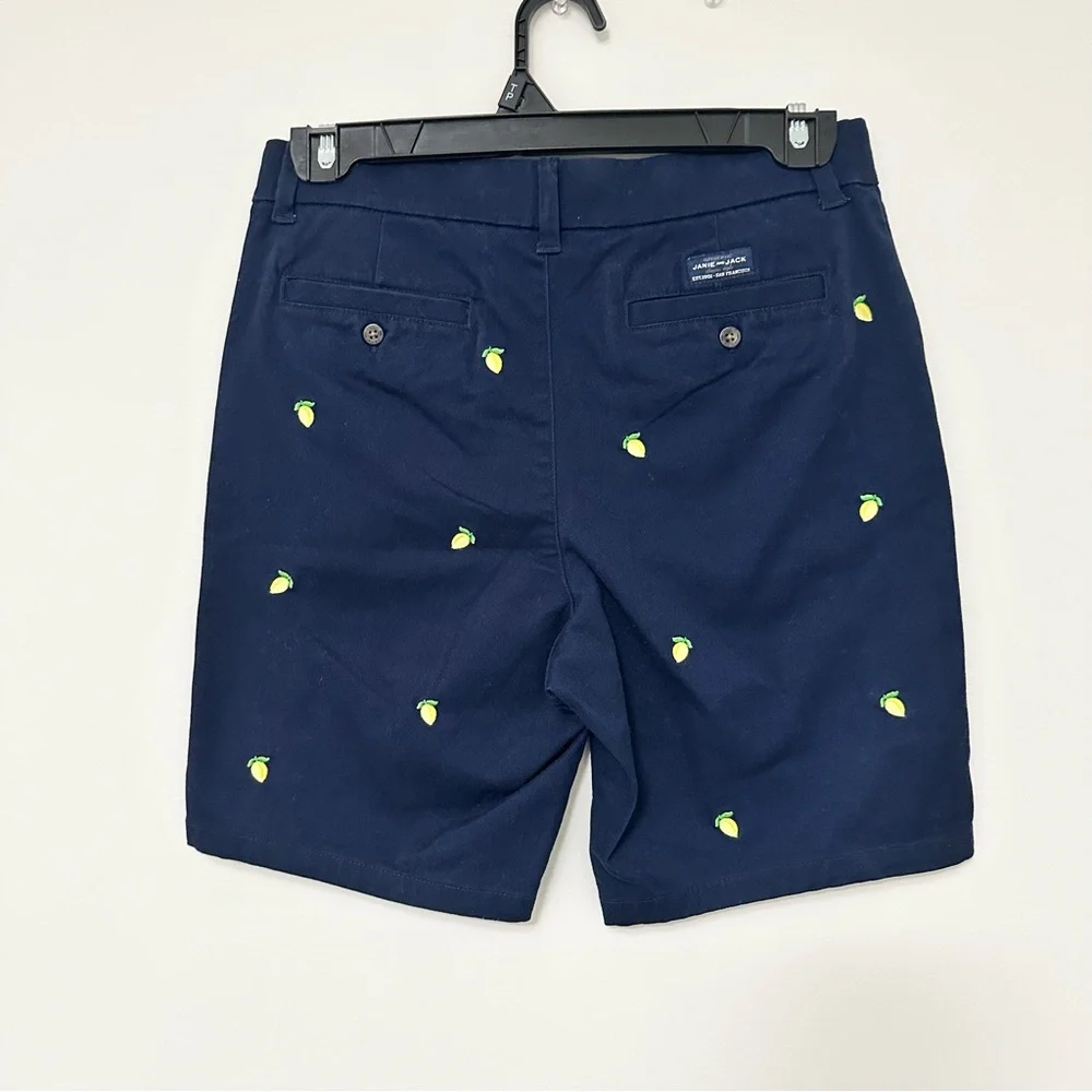 Janie and Jack The Embroidered Twill Short Merchant Marine Lemon Boys' size 12